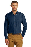 Port & Company® Men's Long Sleeve Value Denim Shirt