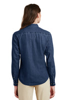 Port & Company® Ladies Long Sleeve Value Denim Shirt