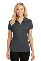 Port Authority® Ladies Pinpoint Mesh Zip Polo