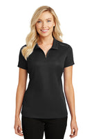 Port Authority® Ladies Pinpoint Mesh Zip Polo