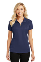 Port Authority® Ladies Pinpoint Mesh Zip Polo