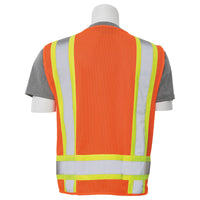 Aware Wear® ANSI Class 2 Solid Front Mesh Back Surveyor Safety Vest