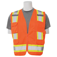 Aware Wear® ANSI Class 2 Solid Front Mesh Back Surveyor Safety Vest